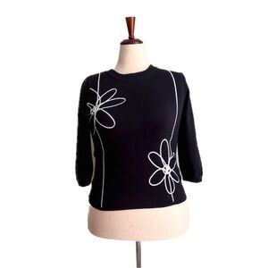 Black Floral Sweater